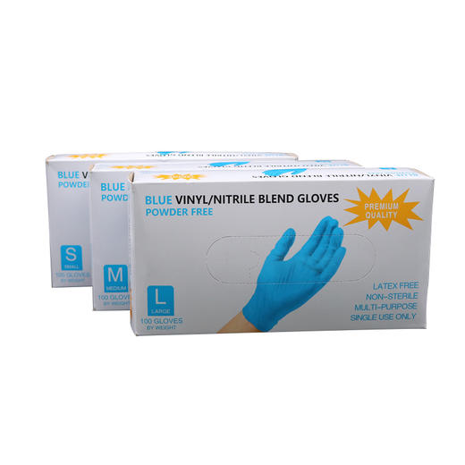 丁晴一次性蓝色手套【100只/盒】 商品图4