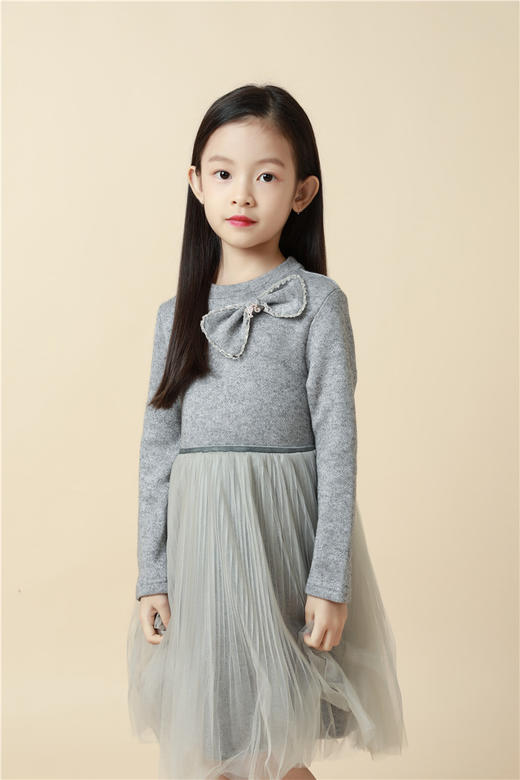 非质量问题不退换~pureshare蓬纱馆公主裙女童连衣裙秋冬裙礼服-蝴蝶结毛衣连衣裙 商品图2