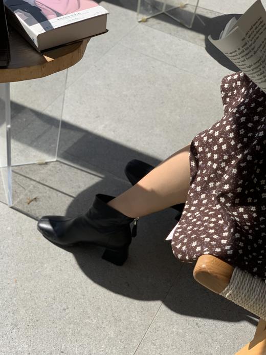 【百图lulu定制】【法式短靴】牛皮  显瘦显高 中跟 可帅气可优雅 小个子 短靴 商品图5