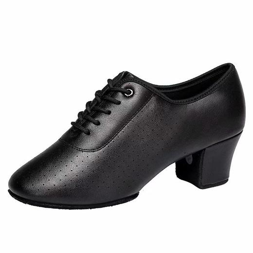 真皮拉丁舞鞋成人女士教师舞鞋中跟软底软面水兵舞鞋广场舞蹈鞋 商品图0
