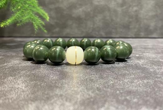 【御珠宫坊】和田玉塔青手串 商品图3