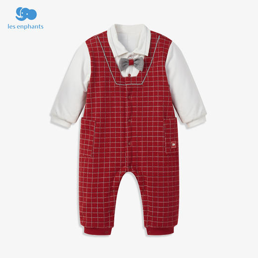 丽婴房-童衣类（冬）E1连身装\游戏裤D_酒红\暗红 商品图0