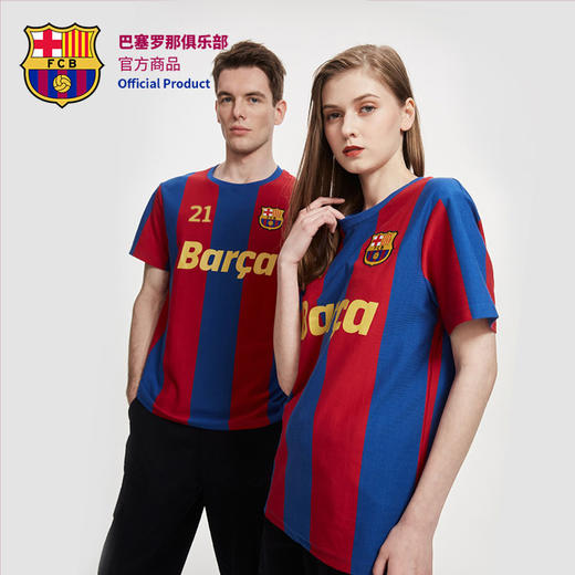巴塞罗那足球俱乐部官方商品丨巴萨球迷球衣T恤 德容印号签名 商品图2