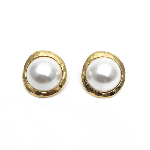 北京仓｜KJL-肯豆 同款-珍珠 纽扣  耳钉［美国设计师］ 商品图2