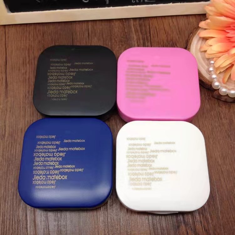 美瞳盒子伴侣盒字母护理盒双联盒简单近视隐形眼镜盒917