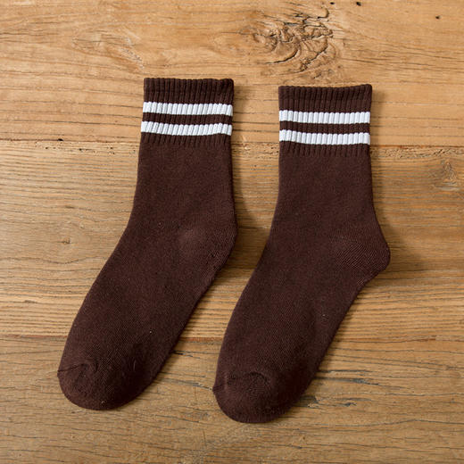 【5双装 加厚毛圈 保暖不臃肿】袜子男冬季毛圈袜加绒加厚纯色中筒袜并线毛巾袜保暖地板袜二杠袜 商品图8