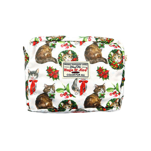 HUJI祤集Motley收纳包插画猫咪圣诞 商品图2