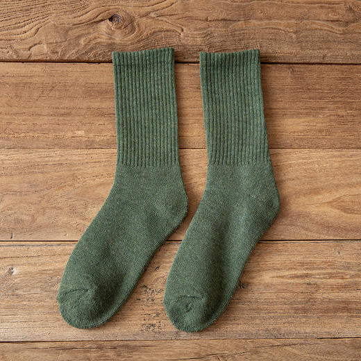 【5双装 毛圈加厚 持久锁温】袜子女秋冬季中筒袜加绒加厚保暖纯色女袜长筒高橡筋毛圈袜堆堆袜 商品图13