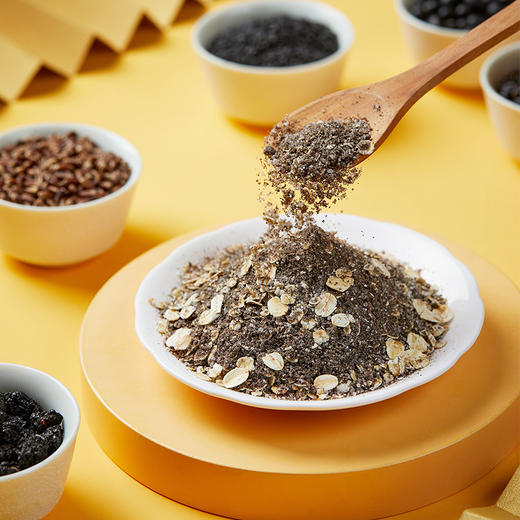 【营养组合】德富祥经典500g黑芝麻五黑燕麦片1袋+500g红豆薏米燕麦片1袋 商品图2