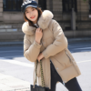 【女士棉服】大毛领羽绒棉服潮女秋冬加厚韩版宽松中长款棉衣外套 商品缩略图2