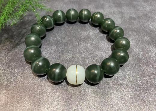 【御珠宫坊】和田玉塔青手串 商品图0