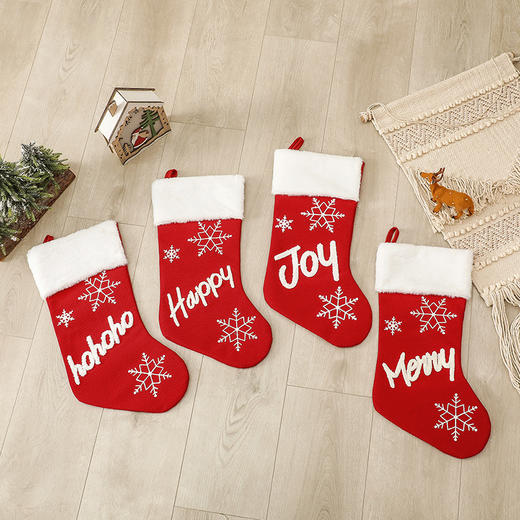 【圣诞袜子】-圣诞毛绒袜子圣诞节装饰品 商品图2