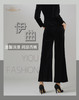 YIQU|“温馨浪漫”阔腿西裤（丝绒黑）PT 商品缩略图1
