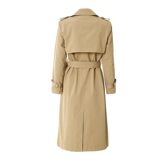 EITIE爱特爱时尚气质洋气经典翻驳领中长款英伦风双排扣风衣外套D1904333A 商品图6