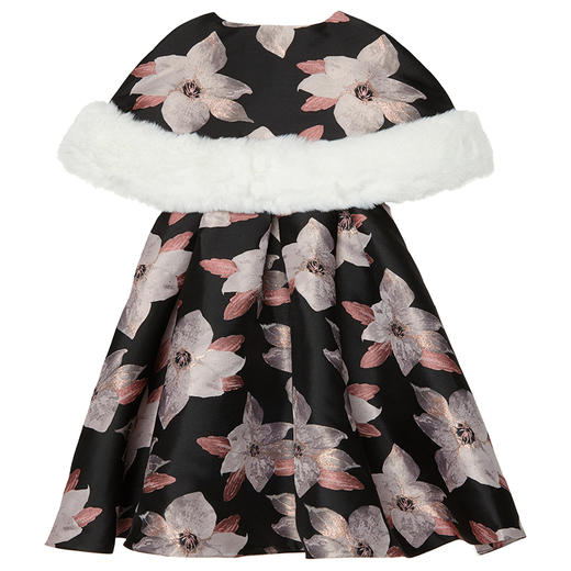 pureshare蓬纱馆公主裙女童连衣裙加绒厚秋冬裙礼服洋气毛衣裙子 商品图5