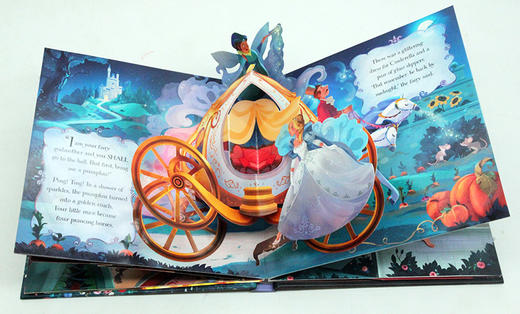 灰姑娘 立体童话书 英文原版 Usborne Pop Up Fairy Tales Cinderella 偷偷看里面 经典童话故事绘本 英文版儿童英语启蒙洞洞书 商品图2