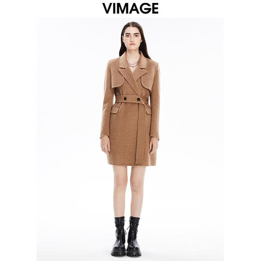 VIMAGE纬漫纪冬季新款气质复古大衣V1614202 商品图5