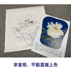 【有步骤、大彩图】李晓明工笔画白描底稿宫扇小品《香玉》牡丹初学者临摹花鸟线稿KD09 商品缩略图2