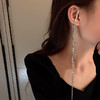 远方情新款超长镶钻流苏耳挂小众设计冷淡风无耳洞超仙耳环E1158 商品缩略图8