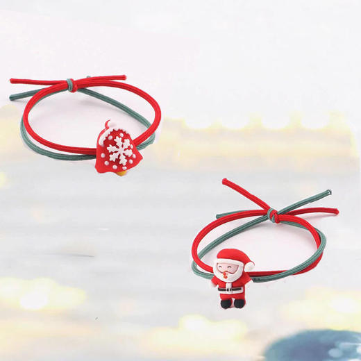 【5只很划算】圣诞头绳网红皮套简约扎头发皮筋女ins发圈可爱发饰 商品图3