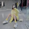 超火鱼鳞布 渐变色连帽卫衣女2021年新款春秋外套BF慵懒风长袖in 商品缩略图1