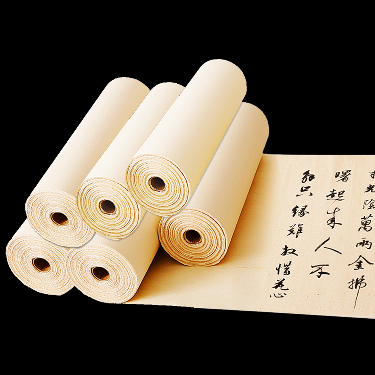 100米毛边纸长卷6卷套装，加厚帘纹柔韧细腻拉力强，超值包邮！