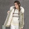famecoco范可儿大毛领派克服女冬季品牌工装羽绒服中长款女士外套F218AD004 商品缩略图3