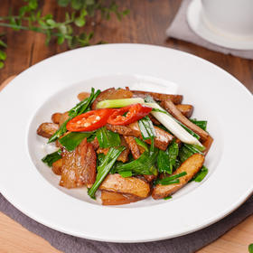 大蒜咸肉炒香干(份)
