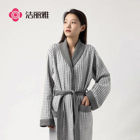 全棉华夫格高档浴袍柔软吸水 情侣款浴袍