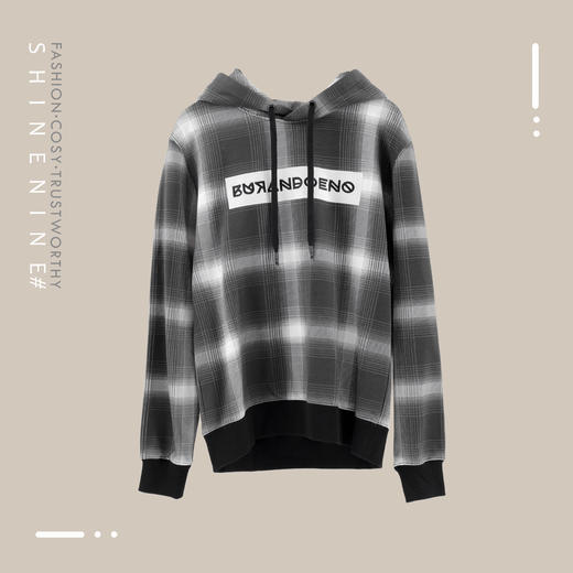 E19F41MKD077格纹虎面logo帽衫套头卫衣 商品图0