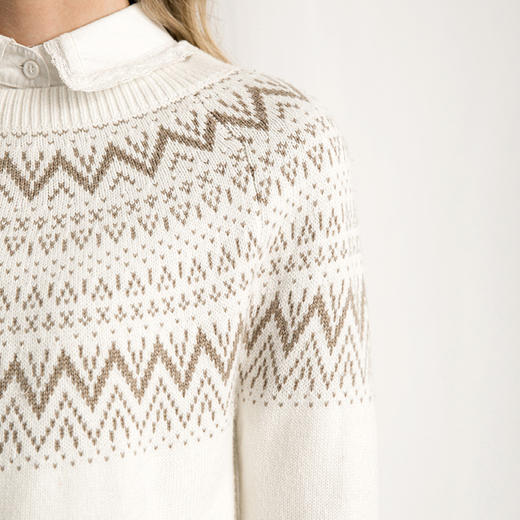 Famecoco范可儿中长款毛衣女慵懒暖色系冬装F218DB018 商品图2