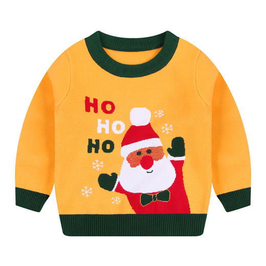 【圣诞款儿童冬季毛衣】男童女童针织衫双层保暖打底衫上衣 商品图10