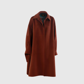 轻奢气质小翻领袖口加袢双面手工大衣