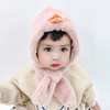 儿童帽子围巾一体加绒加厚可爱男童女童卡通鹿角宝宝套头帽 商品缩略图6