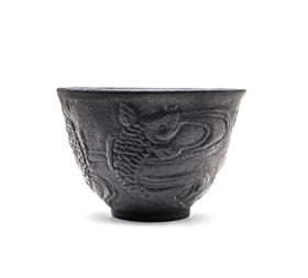铸铁双鱼茶杯