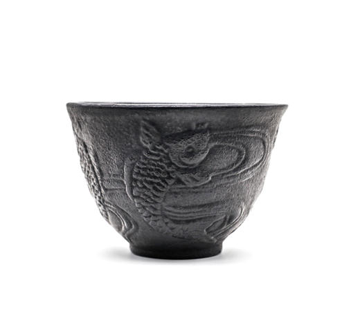 铸铁双鱼茶杯 商品图0