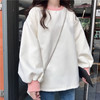 加绒加厚 棉质卫衣女 2021秋冬韩版时尚新款抓绒宽松学生上衣女装 商品缩略图4