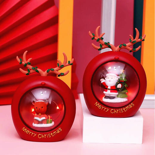 圣诞节圣诞老人星星灯小鹿氛围灯圣诞活动桌面摆件儿童平安夜礼物 商品图3