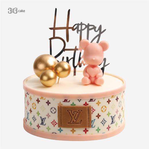 粉巧熊·奶油蛋糕，可选1.5/2.5/6磅（qt）0kt 商品图0