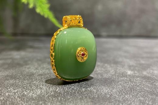 【御珠宫坊】金镶碧玉吊坠 商品图4