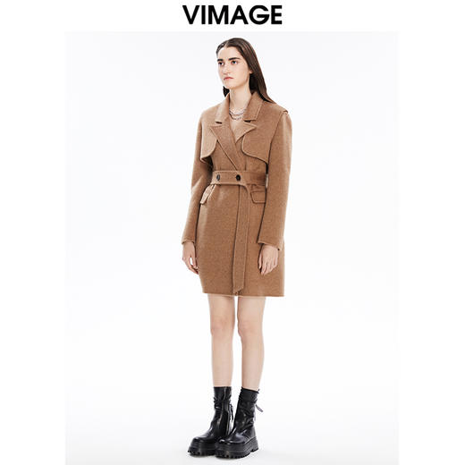 VIMAGE纬漫纪冬季新款气质复古大衣V1614202 商品图1