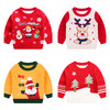 【圣诞款儿童冬季毛衣】男童女童针织衫双层保暖打底衫上衣 商品缩略图1