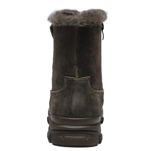 强人3515羊毛靴男加绒加厚雪地靴保暖舒适高帮棉靴蒙古靴 商品图3