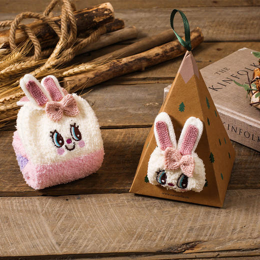 秋冬加厚保暖地板袜 圣诞家居珊瑚绒袜子女 卡通可爱睡眠袜月子袜 商品图3