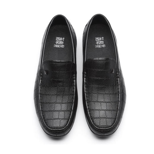 西村名物2021年商场同款一脚蹬男单鞋男鞋真皮男士商务皮鞋皮鞋男豆豆鞋X10CW31541 商品图1
