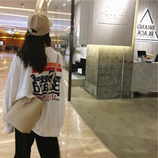 韩版秋季 长袖卫衣女 薄款宽松 显瘦设计感 字母上衣外套女装 商品图2