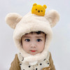 儿童帽子围巾一体加绒加厚可爱男童女童卡通鹿角宝宝套头帽 商品缩略图13
