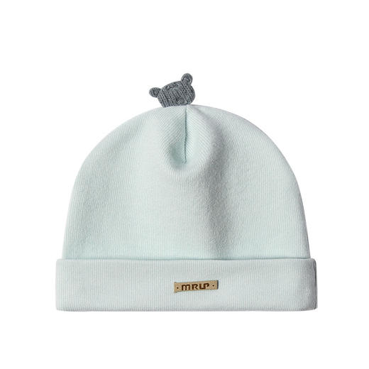 A类婴儿帽子秋冬新款纯棉韩版双层保暖宝宝套头帽小熊保暖新生儿胎帽 商品图5