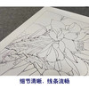 【有步骤、大彩图】李晓明工笔画白描底稿斗方小品《红荷艳阳天》红荷花初学者临摹花鸟线稿KE05 商品缩略图4