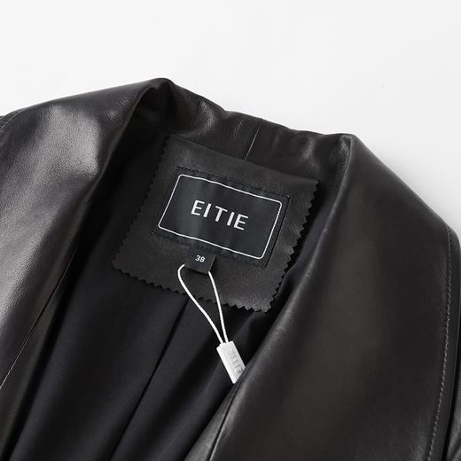 EITIE爱特爱新款复古气质修身显瘦中长款羊皮大衣皮衣6893520 商品图4